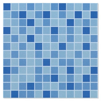 Mosaik Klinker Aqua Blå Blank 33x33 cm